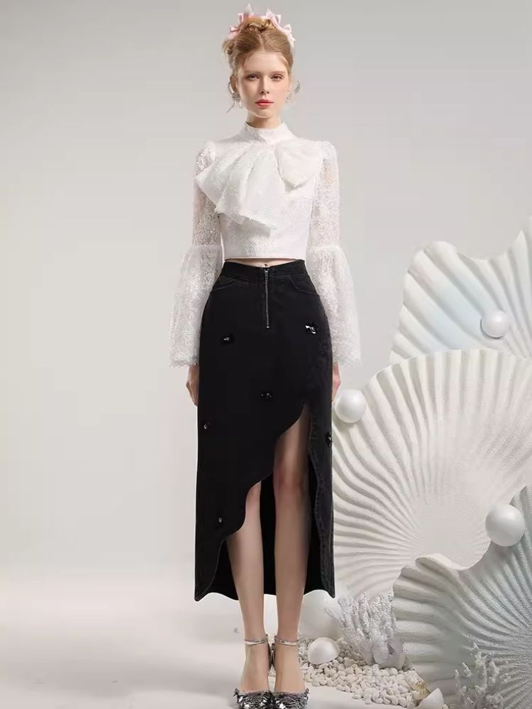 Lace Bow Slim Slim Short Inner【s0000006824】