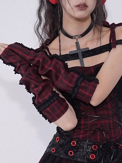 Red and Black Plaid Sleeve【s0000004940】