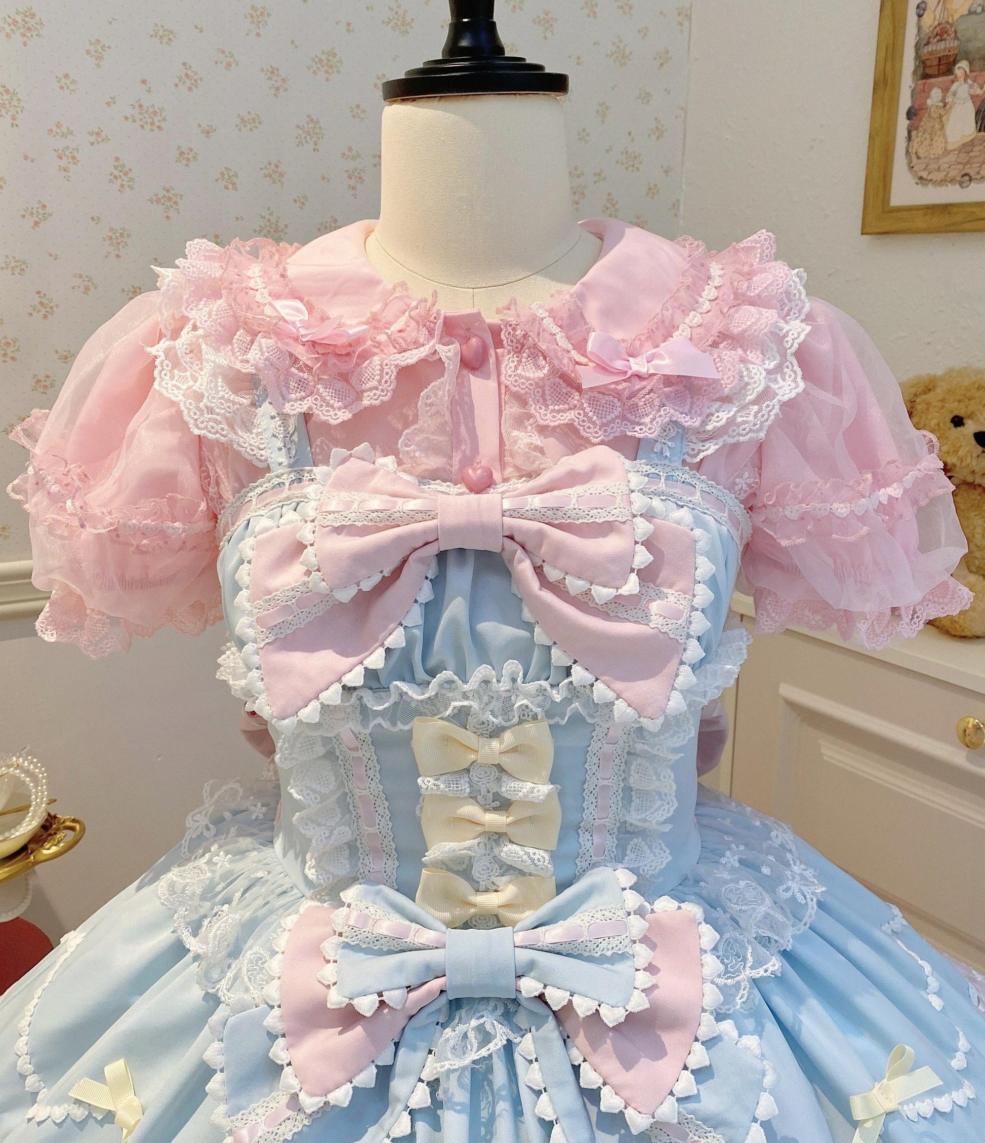 Sugar Girl - Sweet Lolita Shirt Summer Short Puffy Sleeved Blouse