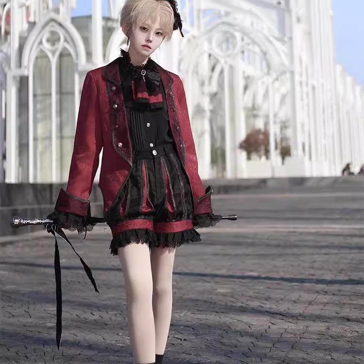 CastleToo - Coffin of Pilgrimage - Medieval European Ouji Lolita Shirt & Pants Suit