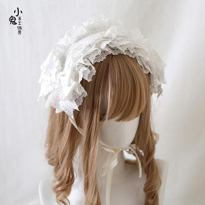 Xiaogui - Elegant Lolita Ivory Lace Hair Band