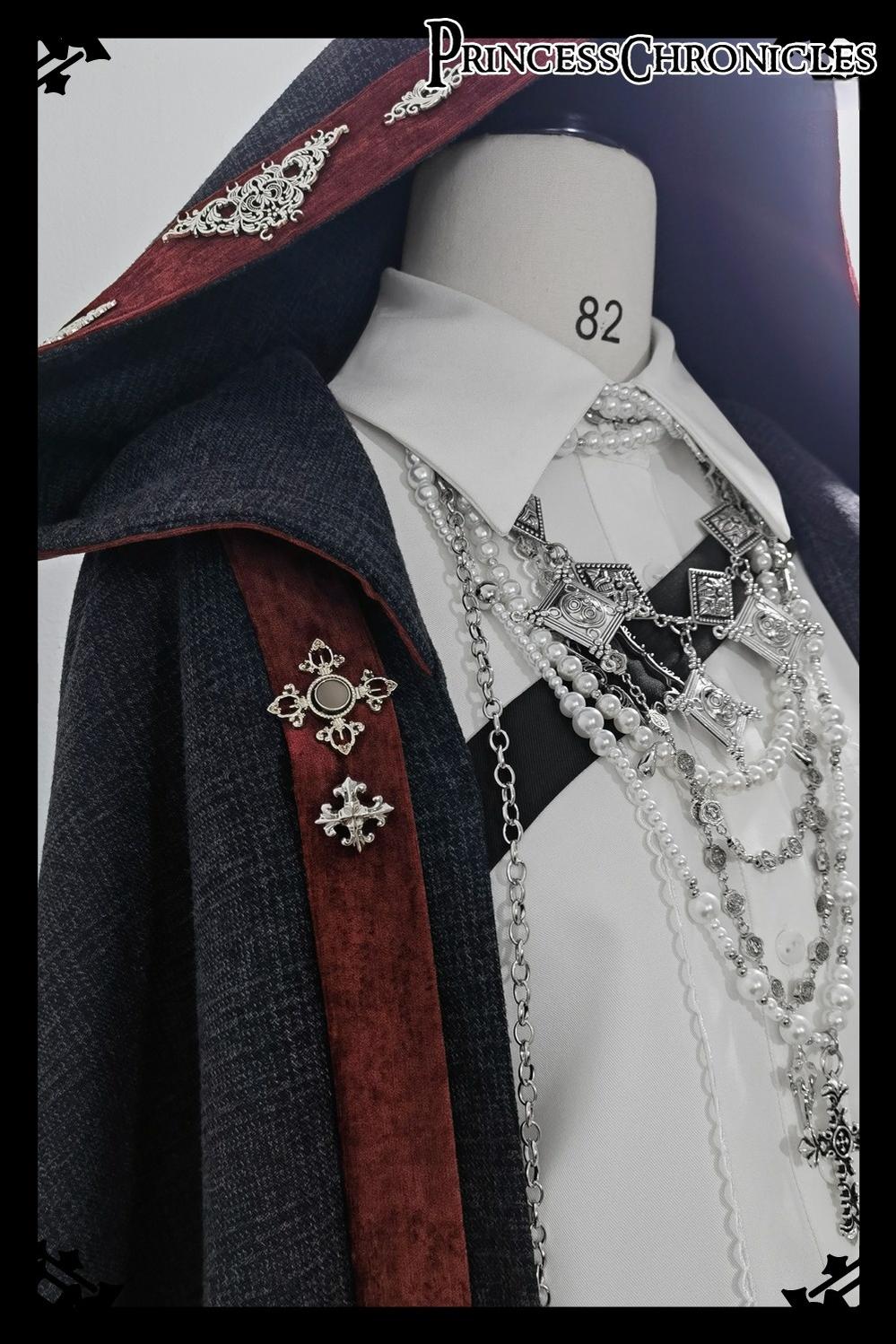 Princess Chronicles - Divine Covenant - Retro Ouji Lolita Pants Suit Male Lolita Long Cape