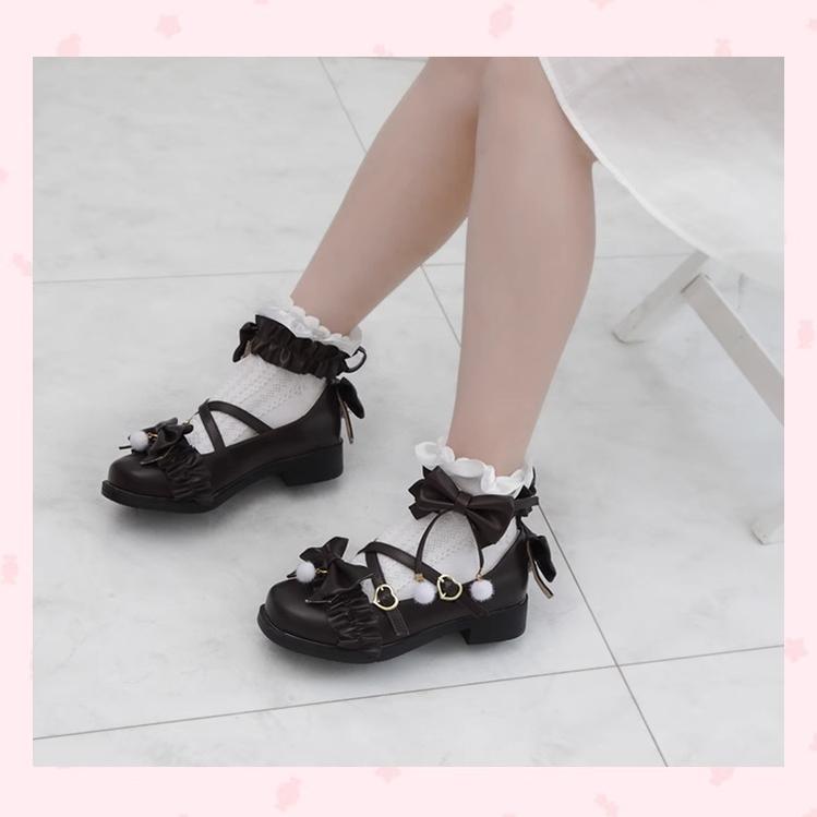 Fairy Godmothe - Preppy Style Flat Shoes Mid Heel Round Toe Lolita Shoes