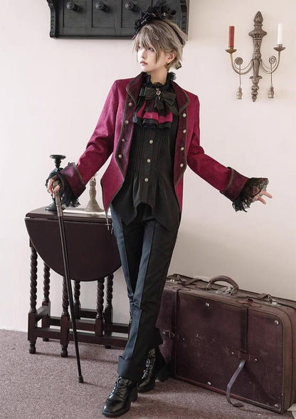 CastleToo - Coffin of Pilgrimage - Medieval European Ouji Lolita Shirt & Pants Suit