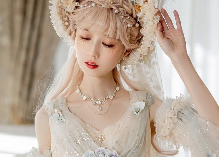 Cat Fairy - Gorgeous Lolita Tea Party Necklace, High Heels Shoes and BNT Hat