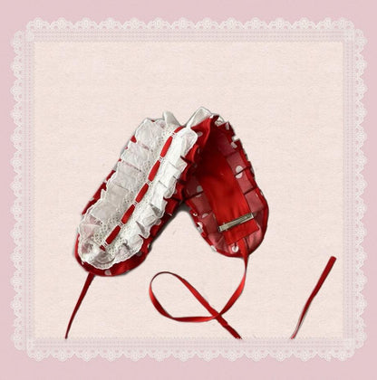 TaTaTa Lolita - Polka Bailys - Old School Lolita JSK Suit Red White Polka Dot Dress