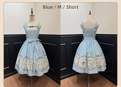 DreamWhale - Small Porcelain Plate - Classic Lolita JSK Printed Dress