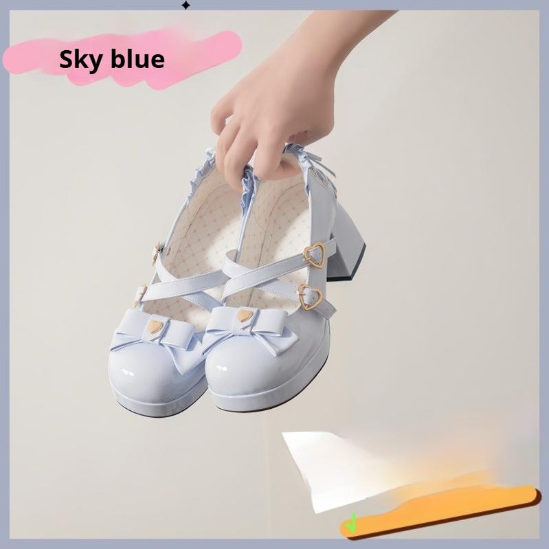 Milk Bun Bunny - Sweet Lolita High Heel Bow Princess Lolita Shoes