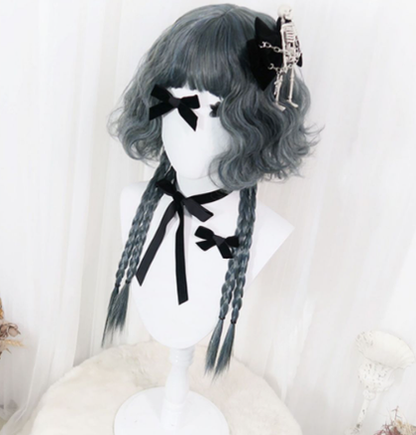PippiPalace - Metaverse - Mix of Green And Blue Curly Short Wig