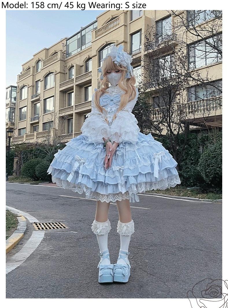 ZhiJinYuan - Love Notebook - Old School Lolita JSK Vintage Doll Tiered Dress
