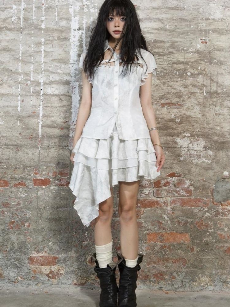 Irregular cake skirt【s0000003210】