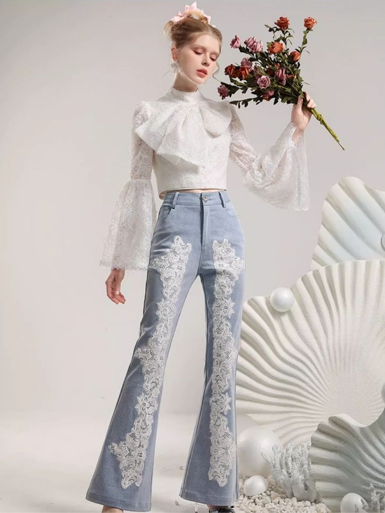 Lace Bow Slim Slim Short Inner【s0000006824】