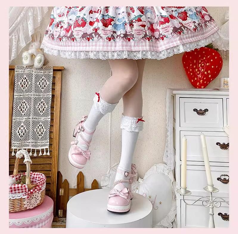 Witch's Night - Crush Complex - Sweet Lolita Heel Shoes, Pearls & Bows