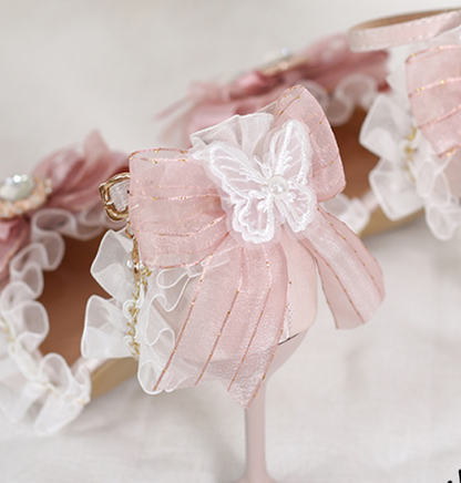 Xiaogui - Wedding Lolita Pointed Toe High Heels Shoes