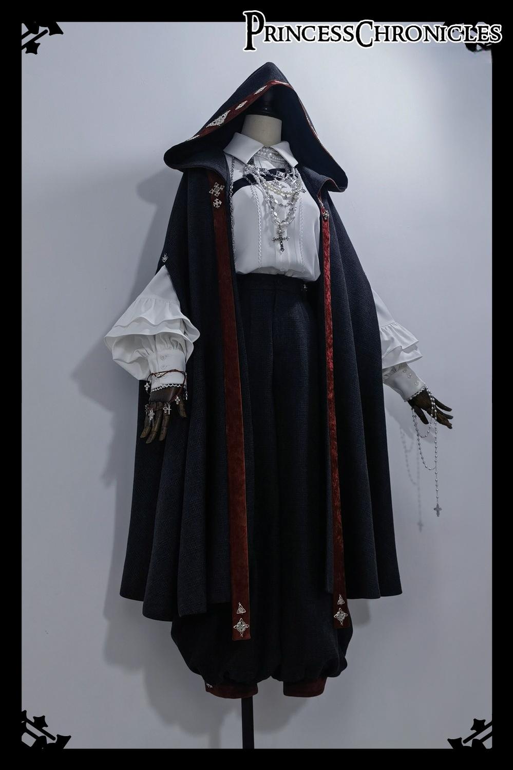 Princess Chronicles - Divine Covenant - Retro Ouji Lolita Pants Suit Male Lolita Long Cape