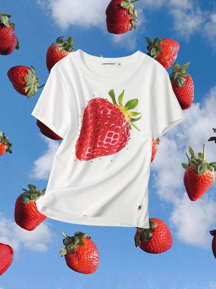 Summer Fruit Printed Loose T-Shirt【s0000009137】
