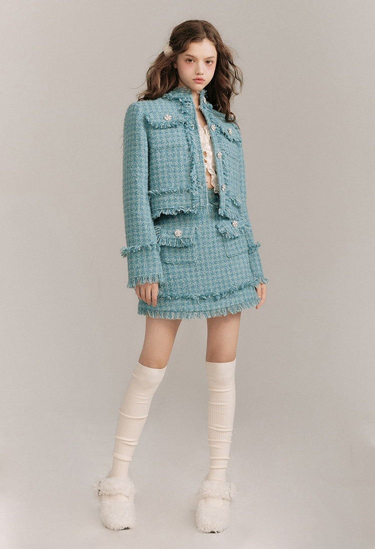 Wool Tweed Jacket & Half Skirt【s0000003856】