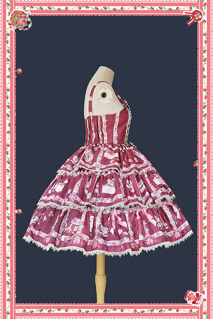 Infanta-Strawberry Tea - Tiered Ruffles Lolita JSK
