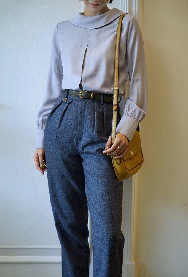 British lady's herringbone pants