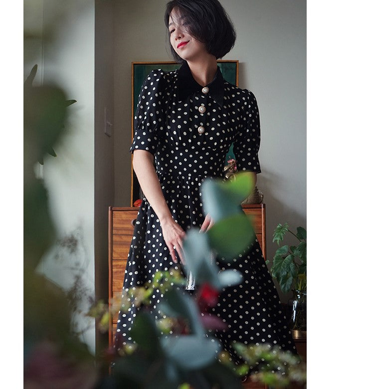 retro polka dot dress