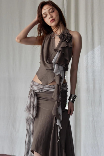 Asymmetrical Swing Vest & Skirt Set-Up