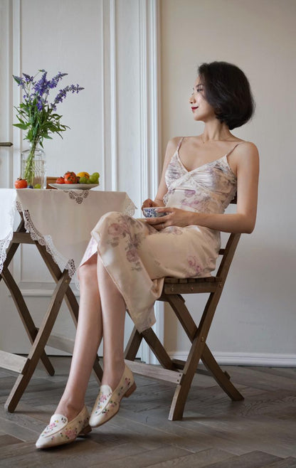 Floral watercolor camisole dress