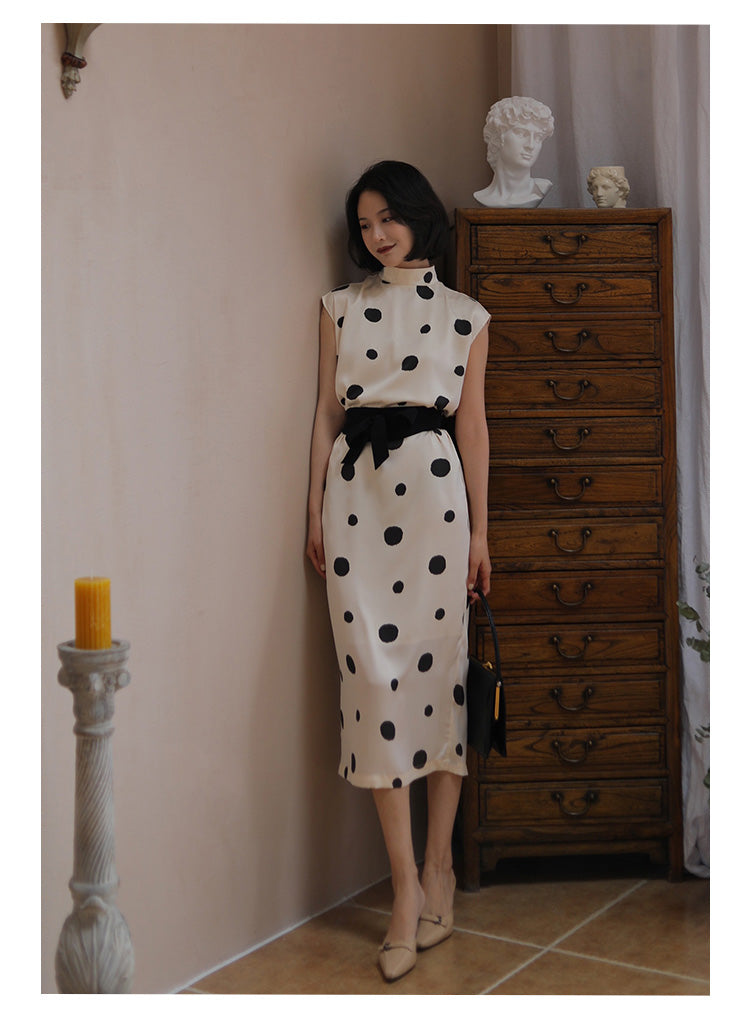 Countess Polka Dot Ecru Dress