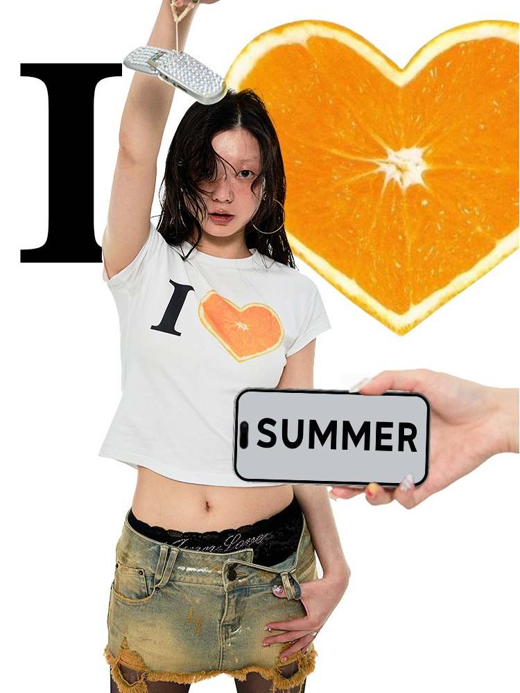 Summer Fruit Print Tee【s0000009141】