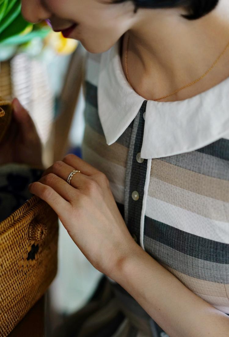 Literary Lady Vintage Striped Dress