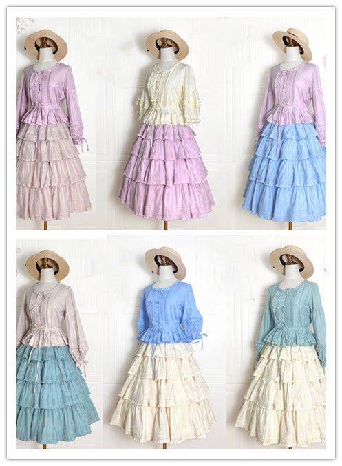 Boguta - Heidi Cotton Lolita Tiered SK Skirt
