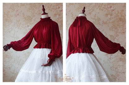 SenTaro - Little Pudding - Long Puff Sleeve Lolita Blouse