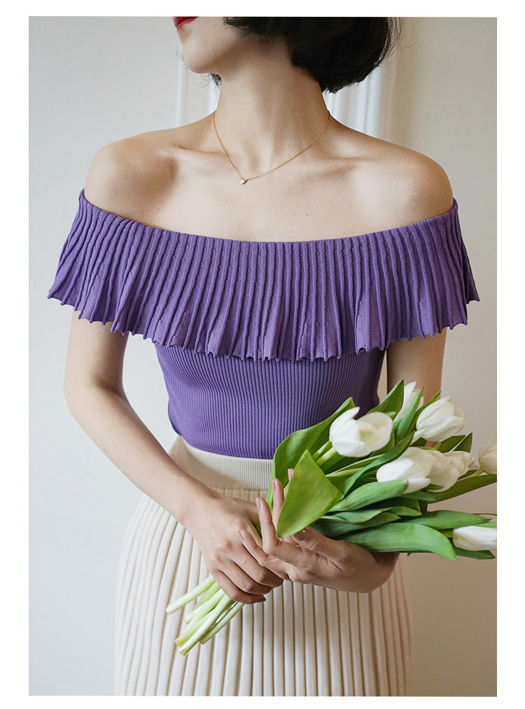 Countess Frill Cropped Knit