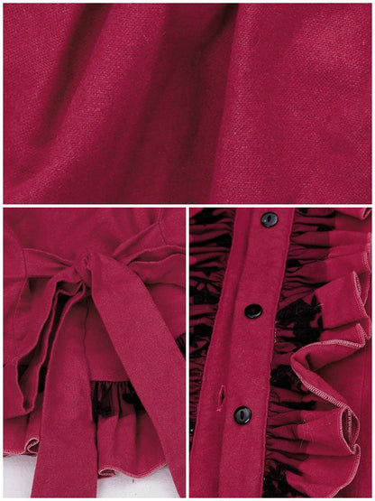 Showa Retro Sweet & Cute Bowknot Frilled Lolita Shirt【s0000003181】