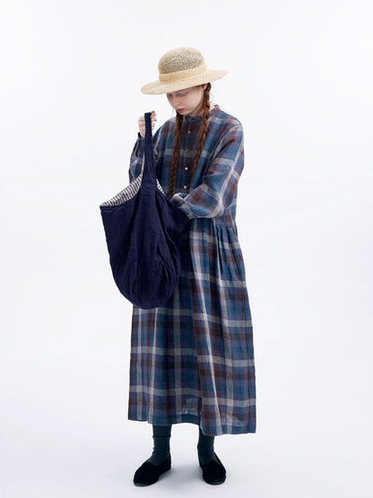 Plaid Long Sleeve Dress【s0000007953】