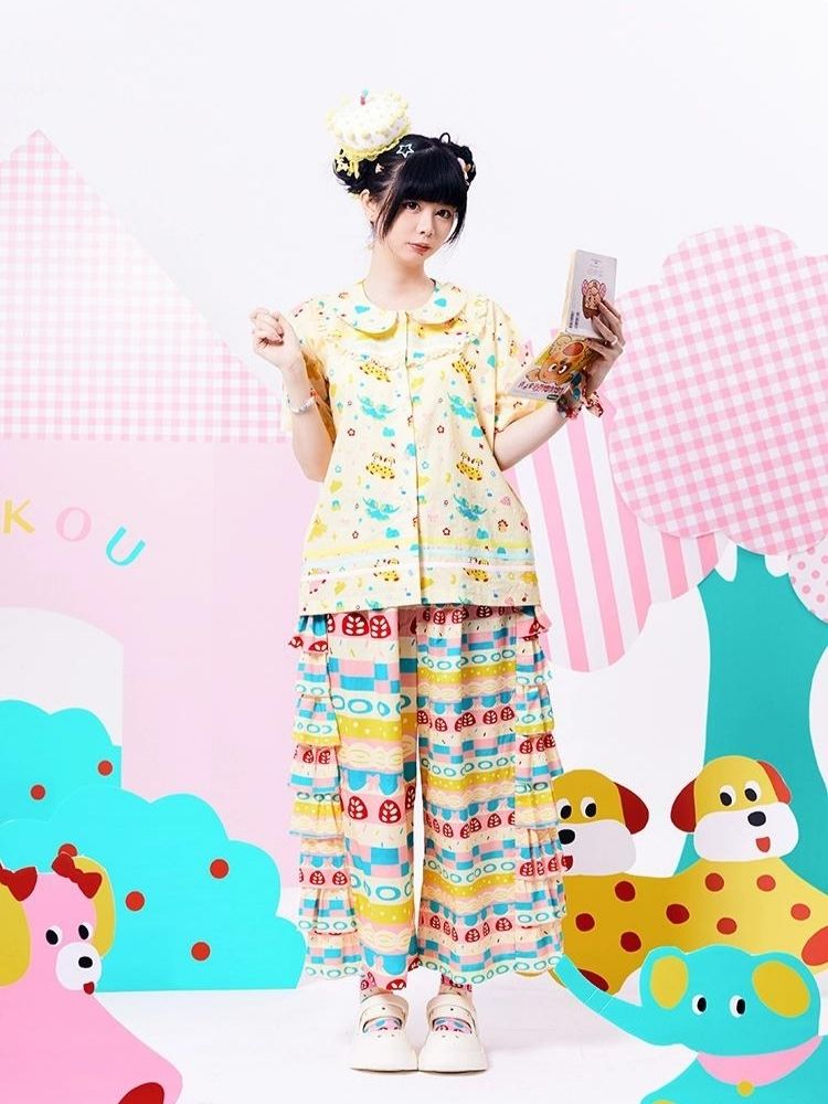 Original print cute cake pants【s0000002886】