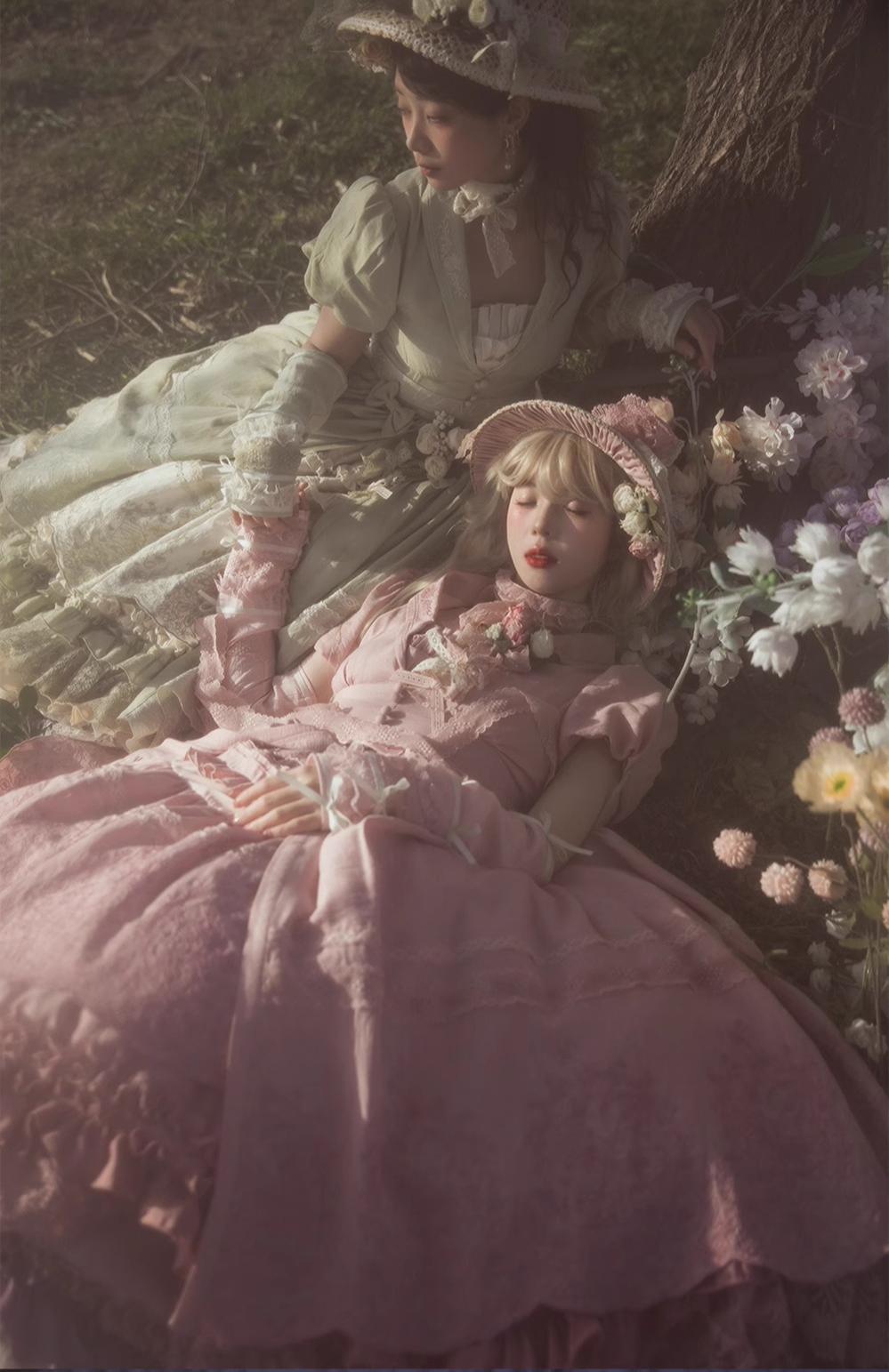 ZJstory - 14-line Poem Set - Classic Lolita Separate Dress Set Tiered Ruffles Skirt