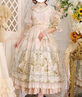 Cat-Romance - A Twilight Feast - Vintage Casual Lolita Summer OP