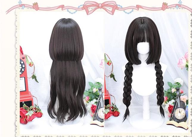 Dalao Home - Sweet  Lolita Hime Cut Long Curly Wig Multicolor