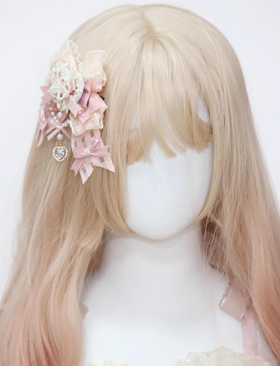 The Accessories' Story - Satin Ballet - Sweet Lolita Headdress Feather Bow