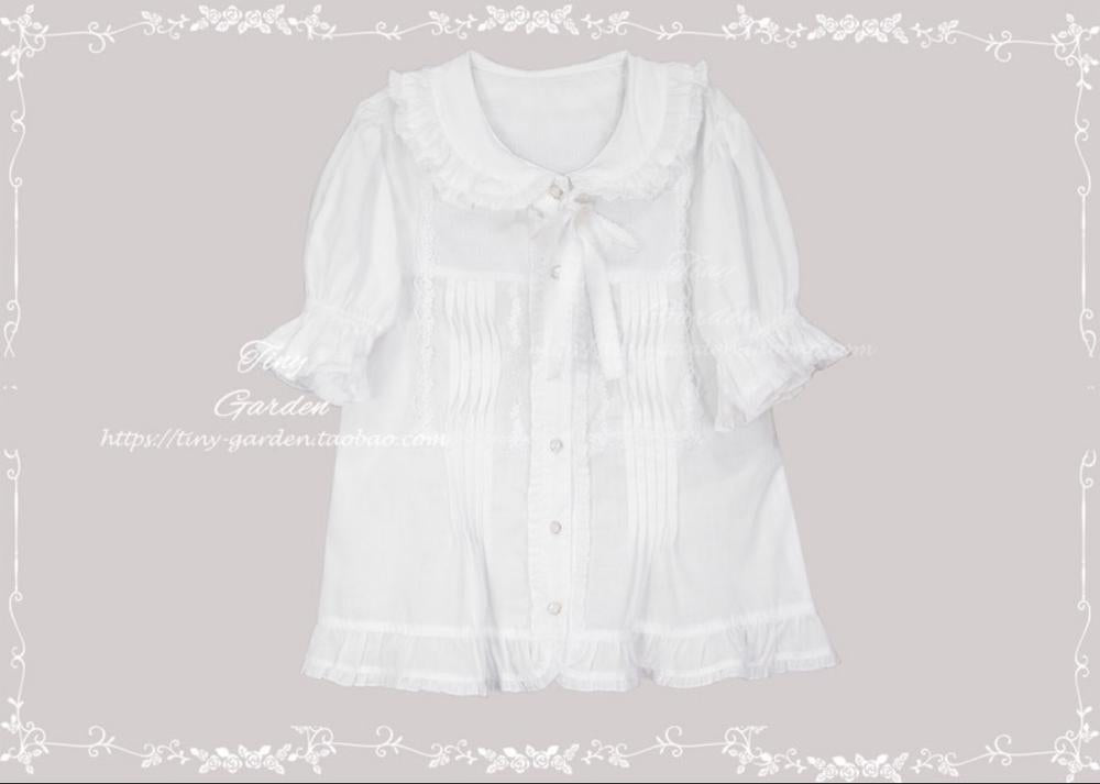 Tiny Garden - Swallowtail Butterfly - Elegant Lolita Bow Tie Blouse