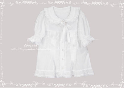 Tiny Garden - Swallowtail Butterfly - Elegant Lolita Bow Tie Blouse