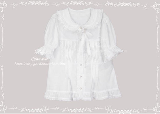 Tiny Garden - Swallowtail Butterfly - Elegant Lolita Bow Tie Blouse