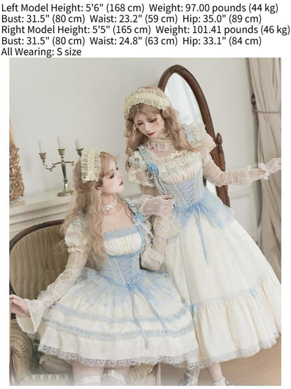 With PUJI - Sea Salt Iced Tea - Classic Lolita Dress, Fishbone Bodice