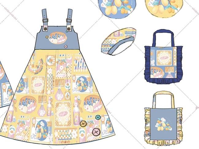 Miss Point - Daisy Lemon - Kawaii Lolita Lemon Print JSK Customized