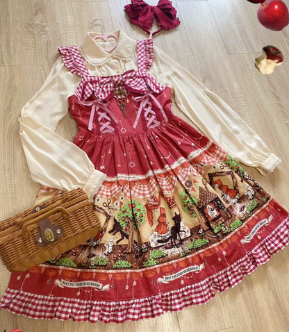 Halloween Alice - Vintage Lolita Bow-Scissors Shaped Necklace