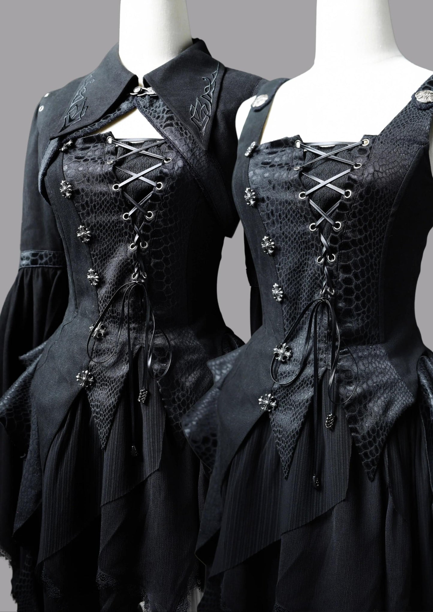 Wuyuzhe - Dragoon Knight 3.0 Version - Western Fantasy Style Lolita Irregular Skirt Set Lolita Vest