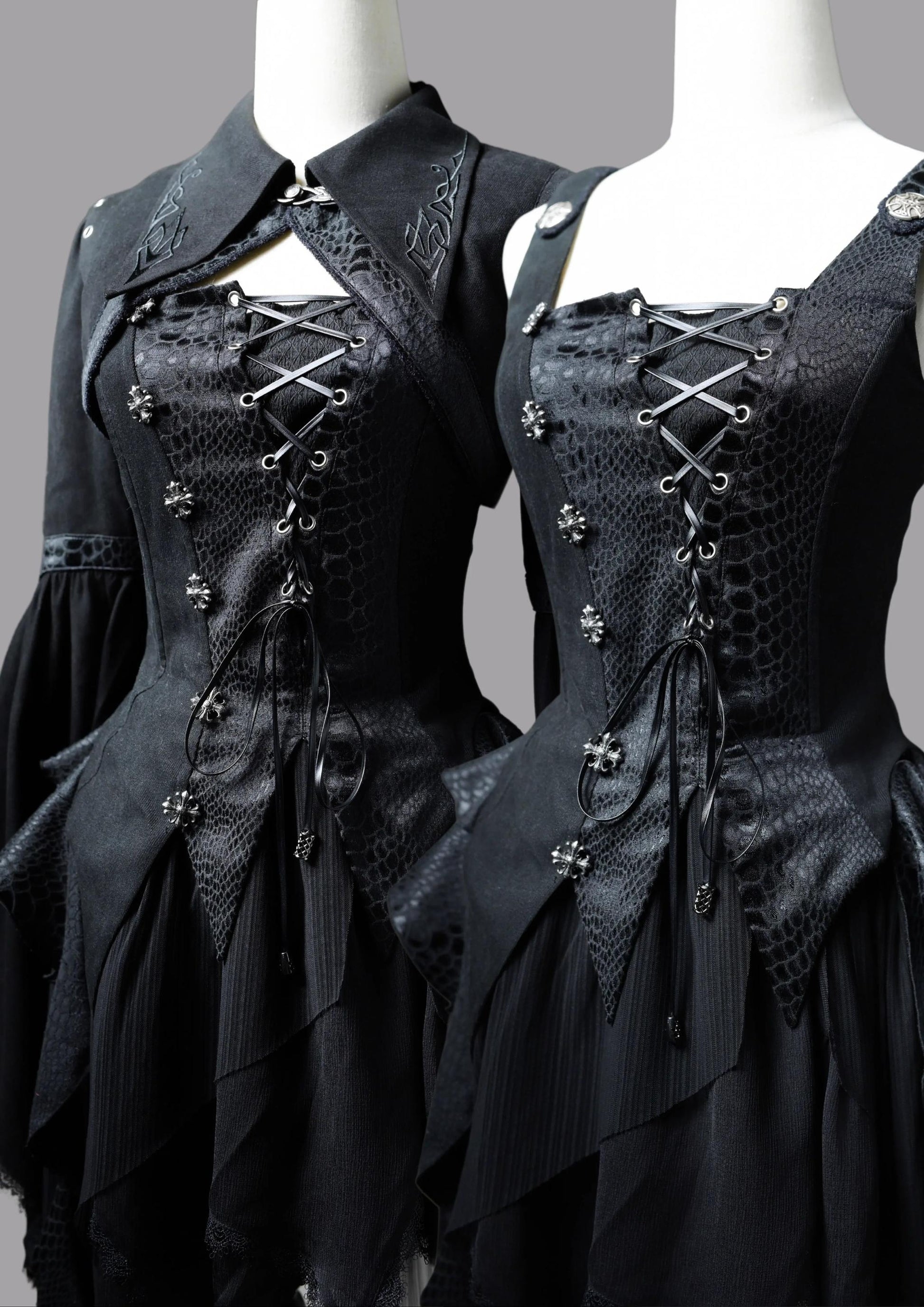 Wuyuzhe - Dragoon Knight 3.0 Version - Western Fantasy Style Lolita Irregular Skirt Set Lolita Vest