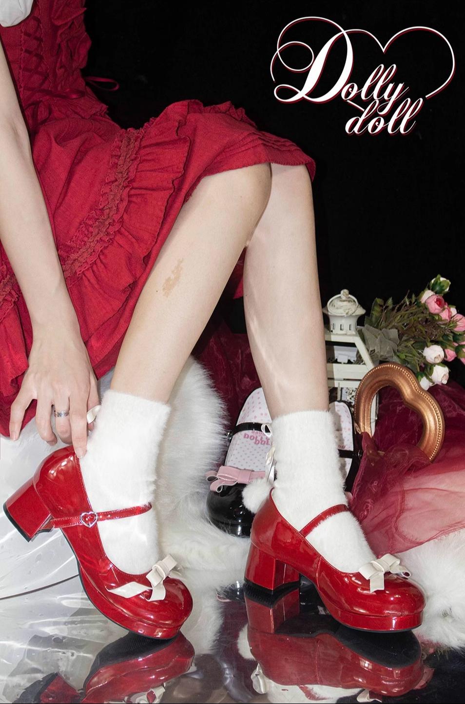 Dolly Doll - Lovers' Gift - Round Toe Middle Heel Mary Jane Lolita Shoes