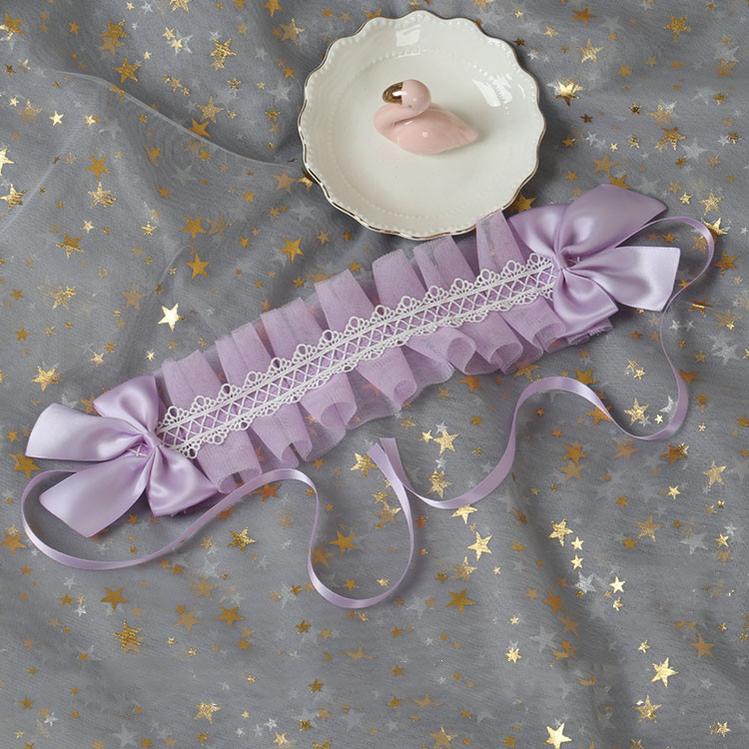 Manmeng - Light Purple Sweet Lolita KC Cuffs Hat