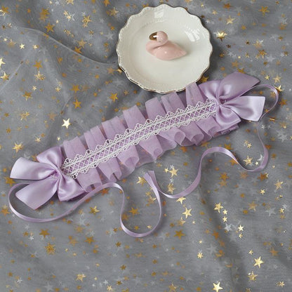 Manmeng - Light Purple Sweet Lolita KC Cuffs Hat